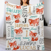 Custom Baby Blanket Personalized Baby Blankets for Boys and Girls-fox Animal blanket